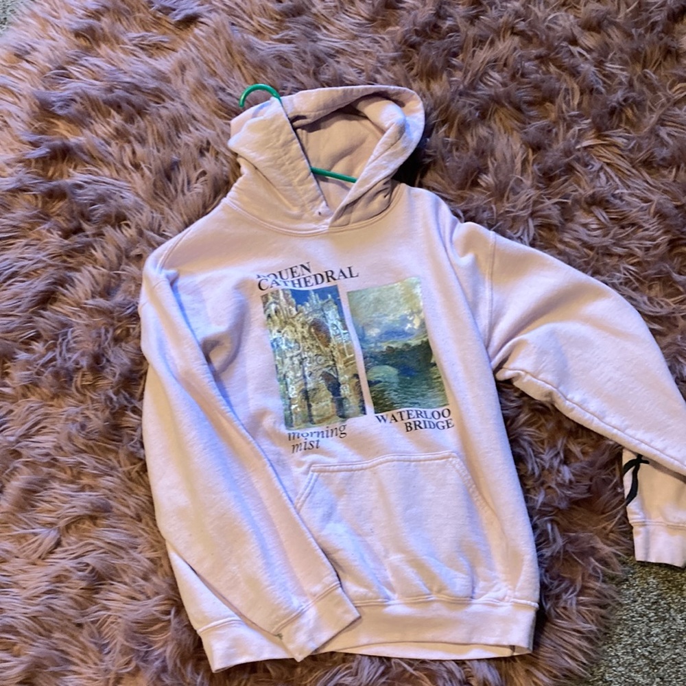 pink graphic hoodie